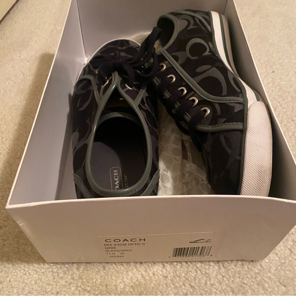 Coach Black and Gray Women's Sneakers - Picture 9 of 9